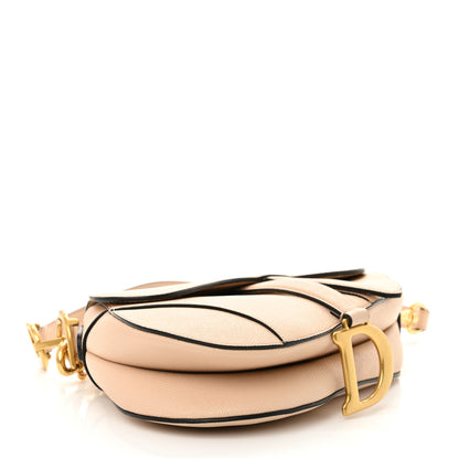 Christian Dior Grained Calfskin Saddle Bag With Strap Warm Taupe 4 of 15