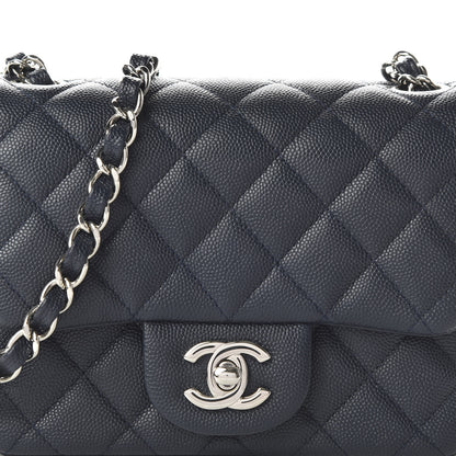 Chanel Caviar Quilted Mini Square Flap Navy 10 of 11