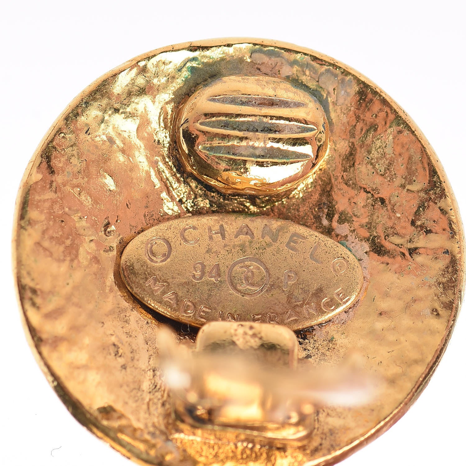 Chanel CC Drop Clip On Earrings Gold 5 of 6