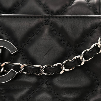Chanel Calfskin Double Stitch Large Hamptons Flap Bag Black 11 of 19