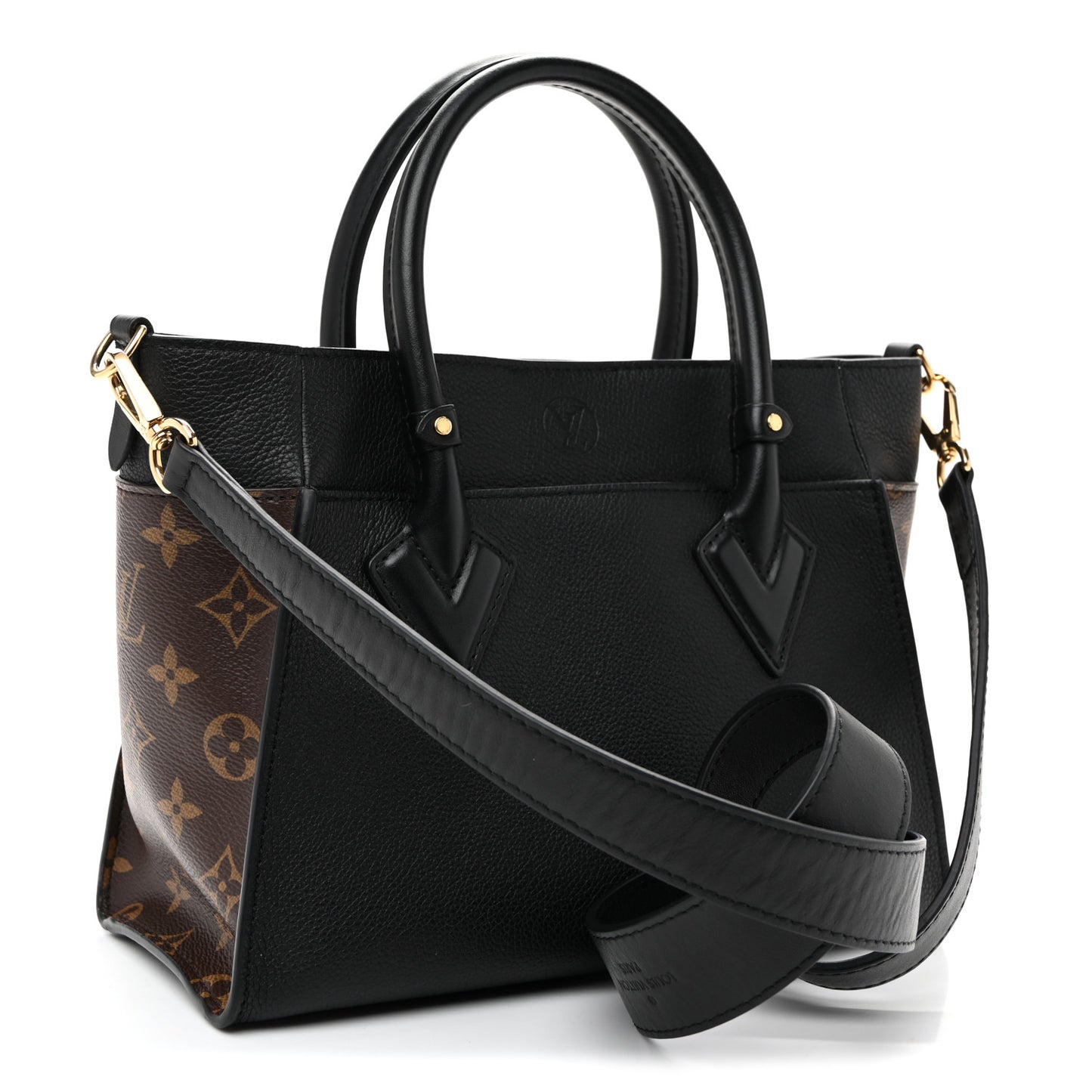 Calfskin Monogram On My Side PM Black