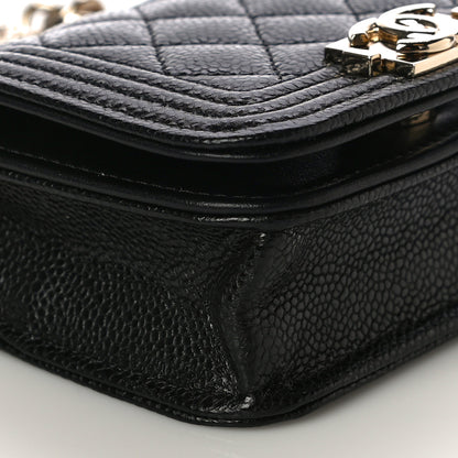 Chanel Caviar Quilted Boy Flap Waist Belt Bag Black 8 of 14