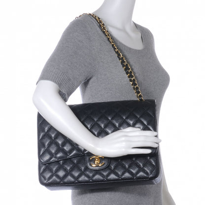 Chanel Caviar Quilted Maxi Double Flap Black 2 of 9