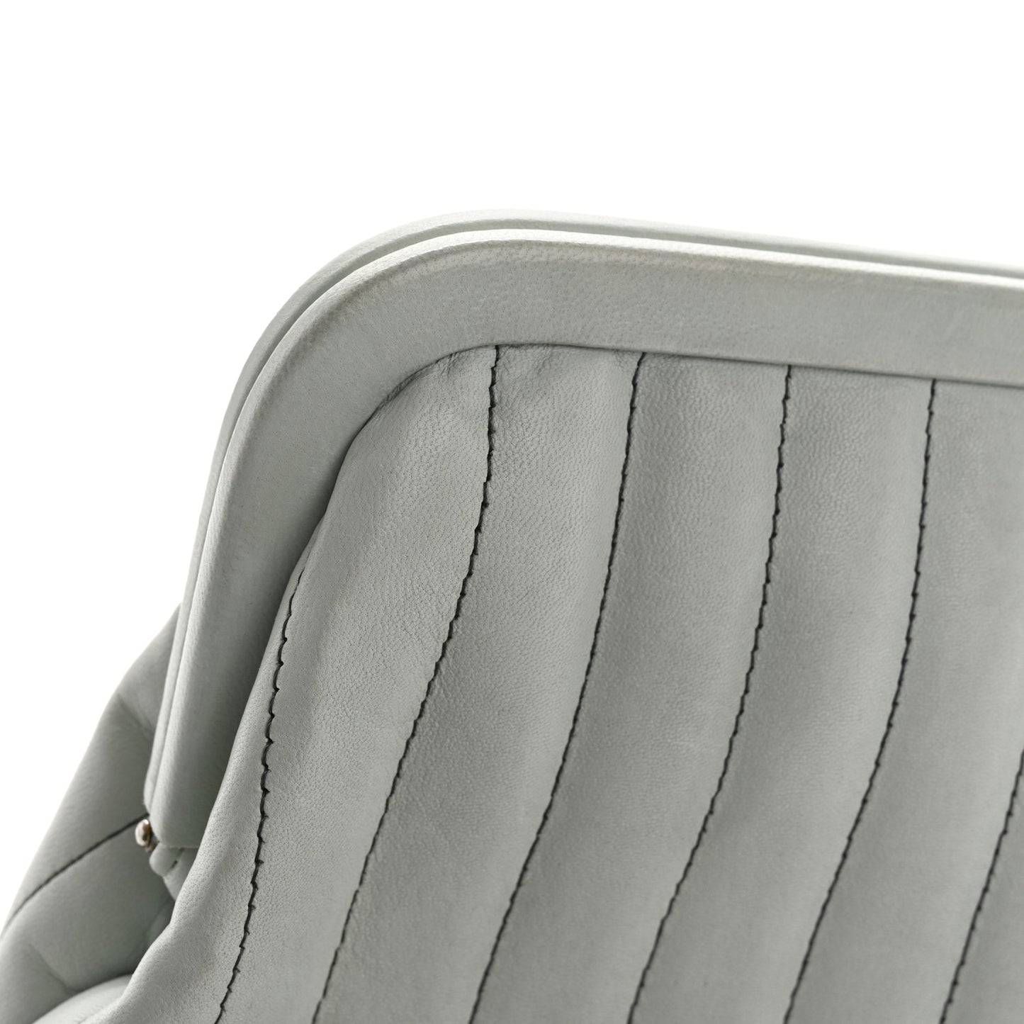 Lambskin Vertical Quilted Mademoiselle Clutch Light Green