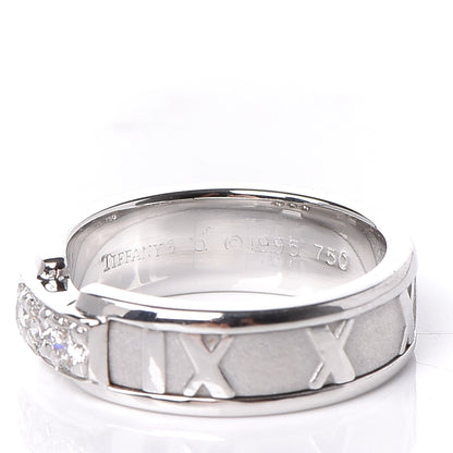 Tiffany 18K White Gold Diamond Atlas Ring 47 4 6 of 6