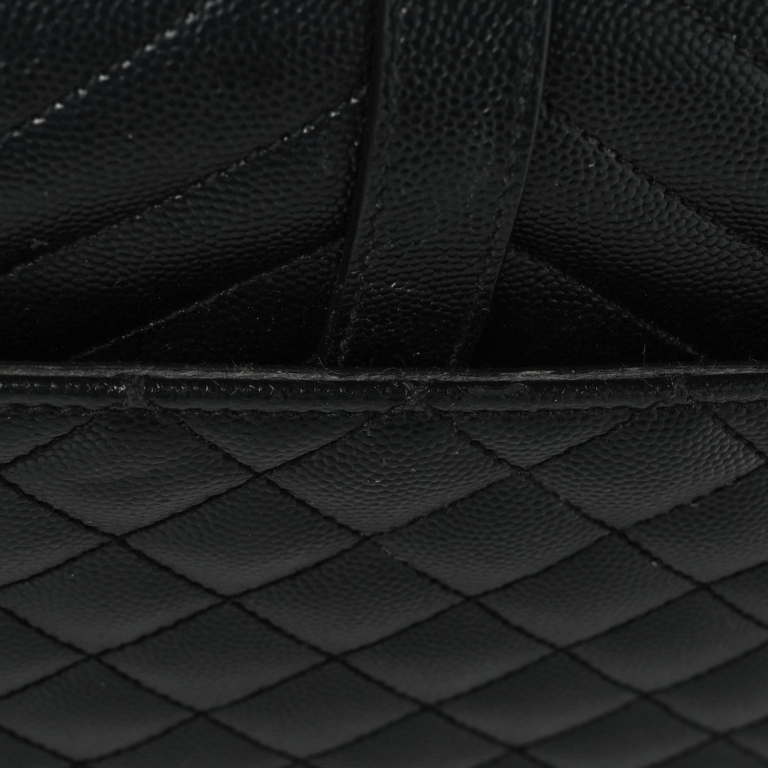 Saint Laurent Grain De Poudre Textured Mixed Matelasse Triquilt Medium Monogram Satchel Black 9 of 9