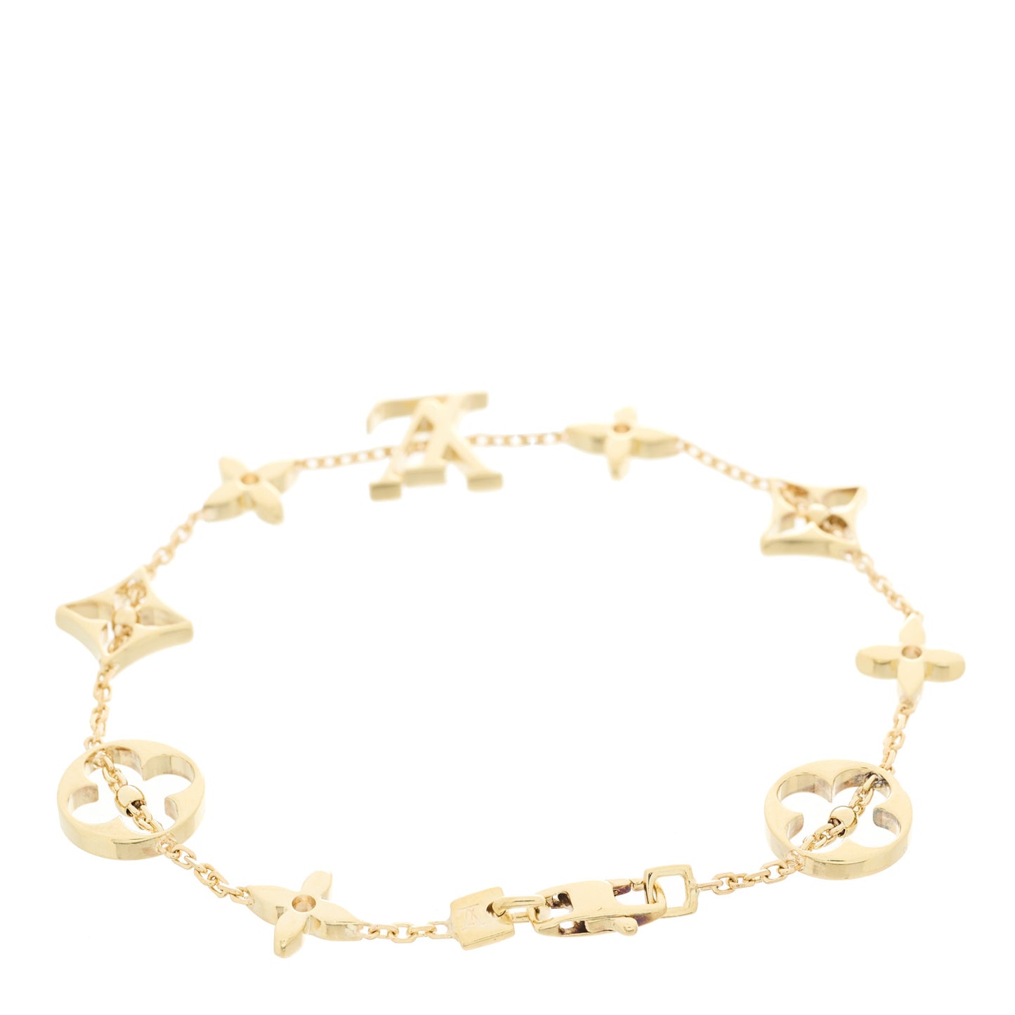 18K Yellow Gold Monogram Bracelet