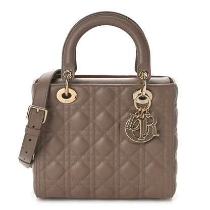 Christian Dior Lambskin Cannage Medium Lady Dior Warm Taupe 1 of 8