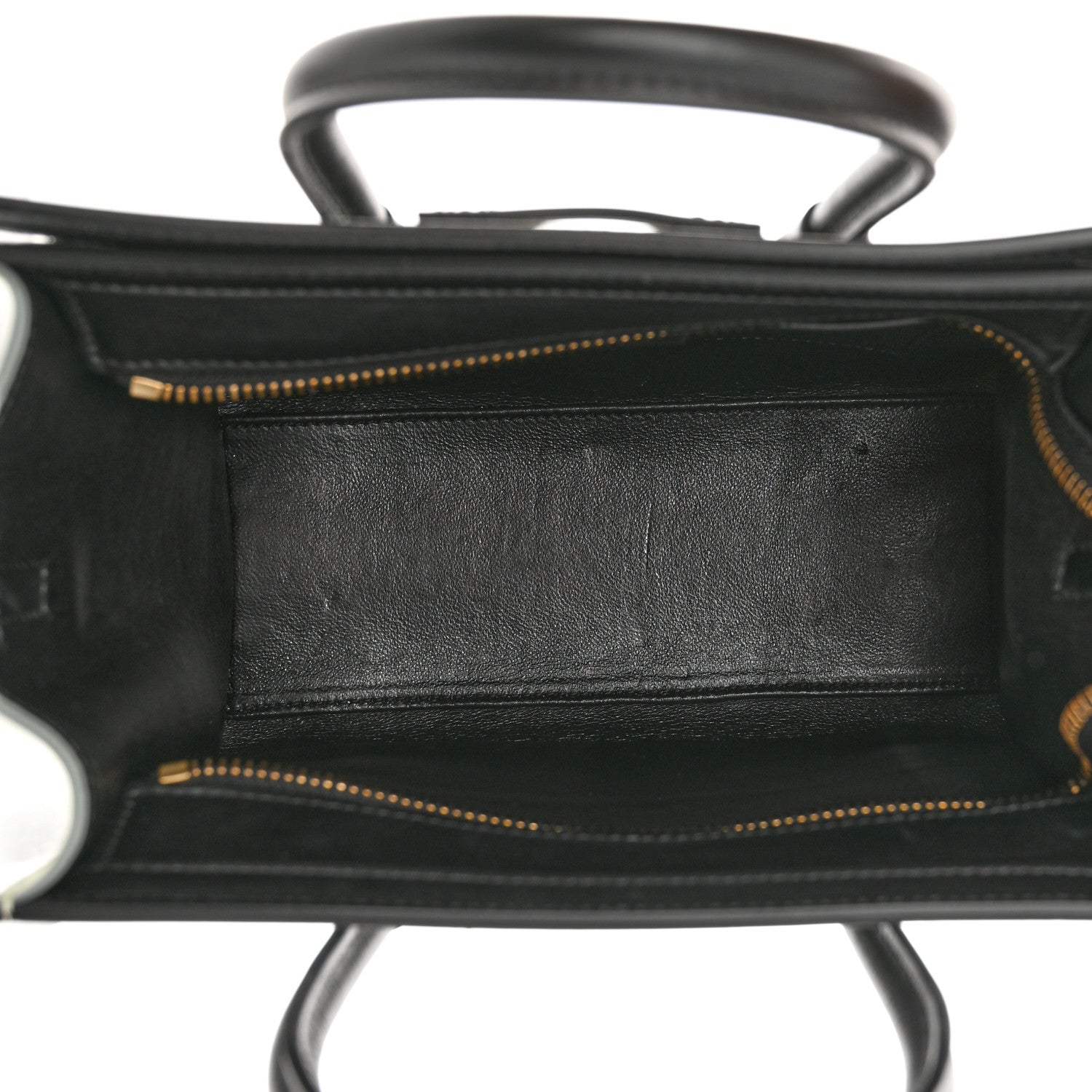 Celine Baby Grained Calfskin Nano Tri-Color Luggage Zinc Almond 5 of 13