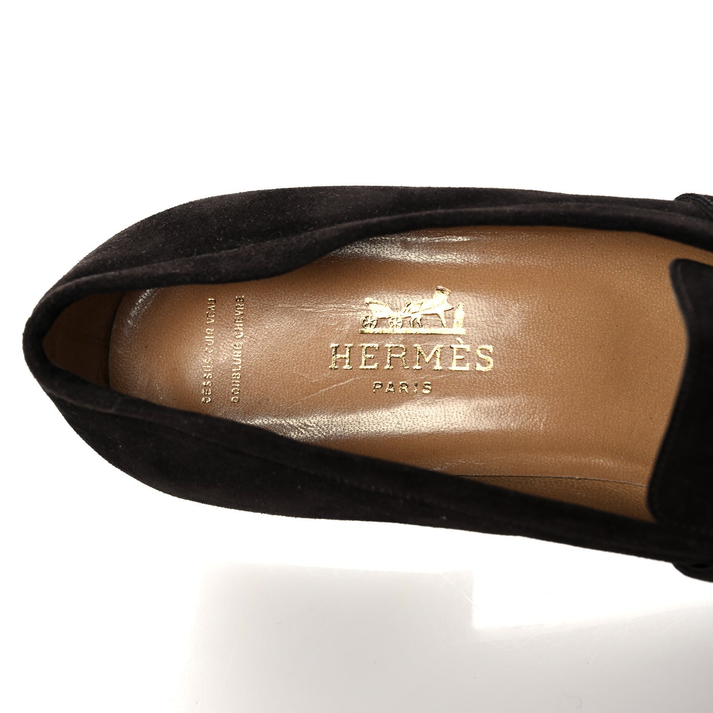 Suede Moccasin Loafers 36.5 Brown