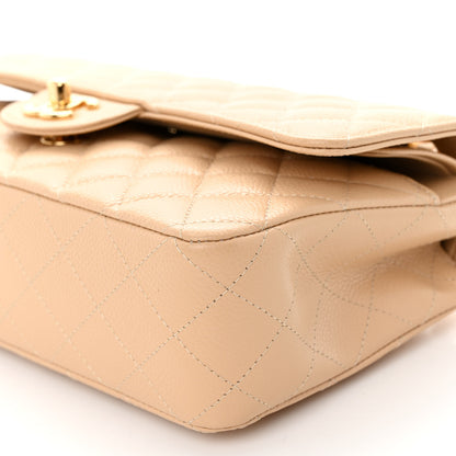 Chanel Caviar Quilted Medium Double Flap Beige 10 of 10