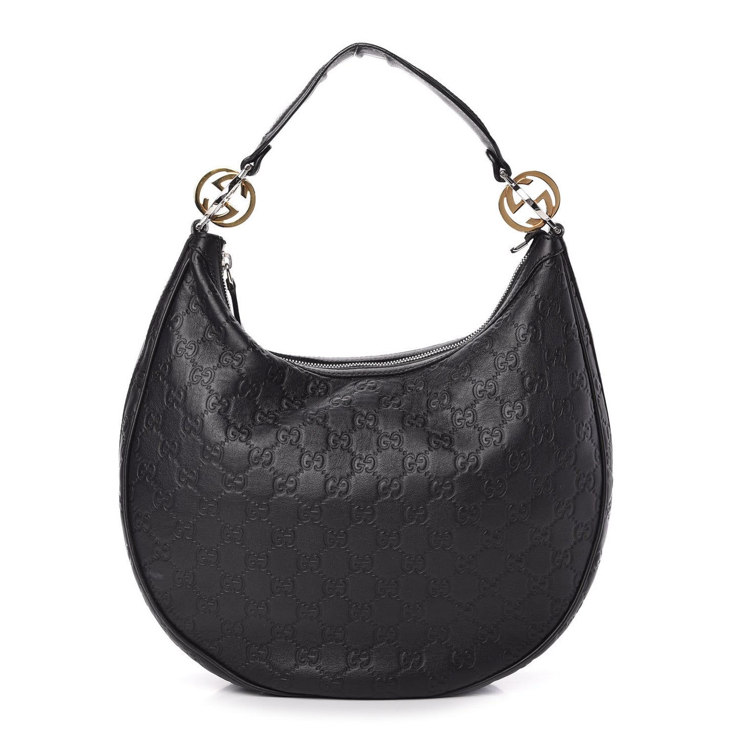Guccissima Medium GG Twins Hobo Black