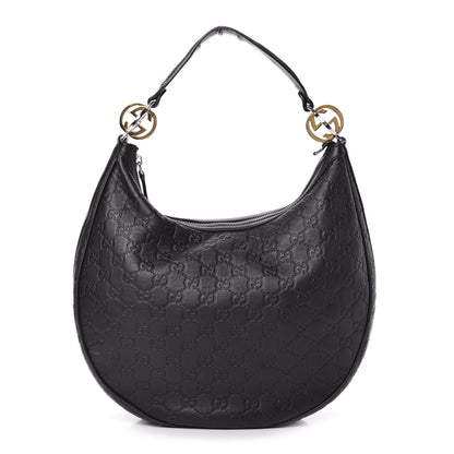 Gucci Guccissima Medium GG Twins Hobo Black 1 of 10