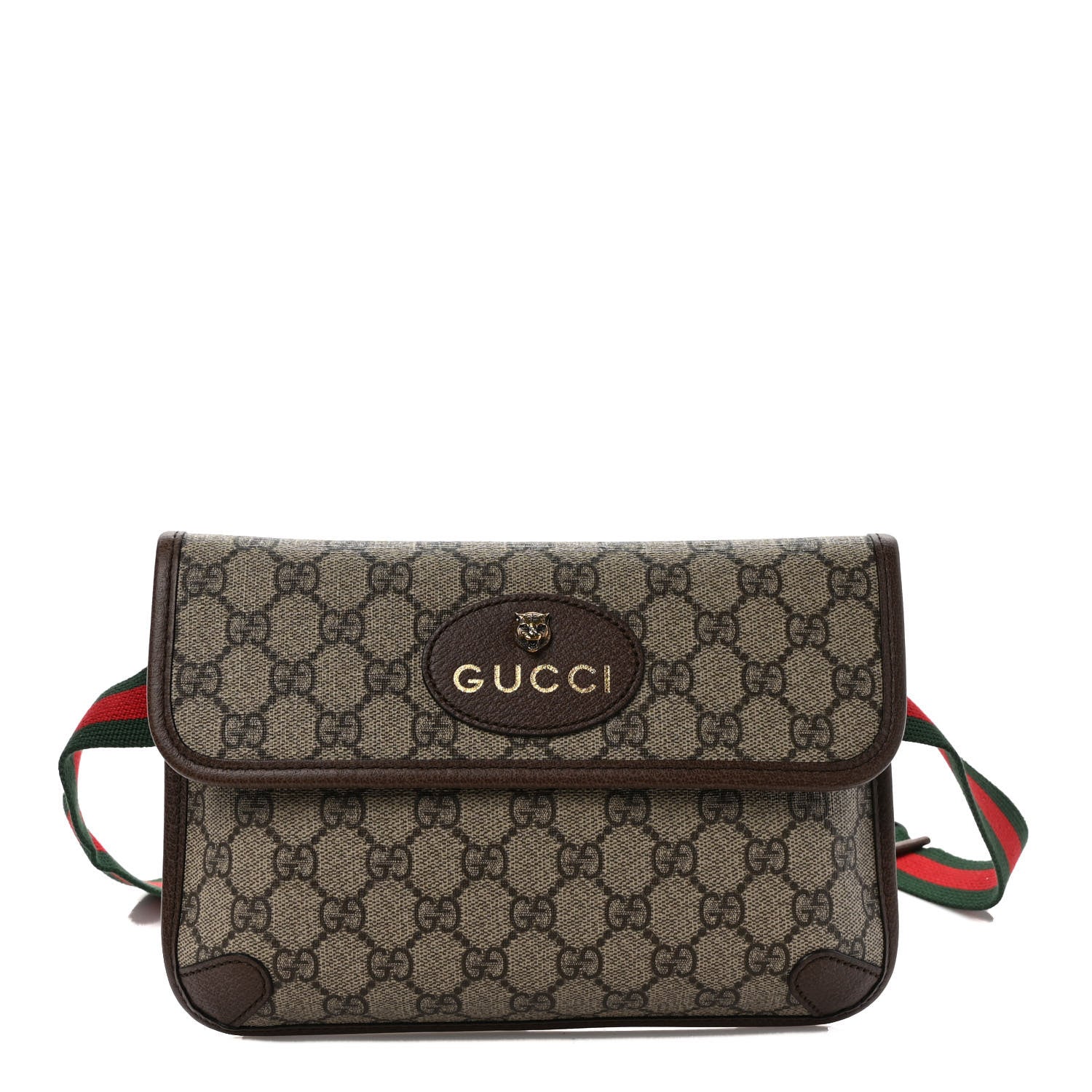 Gucci GG Supreme Monogram Neo Vintage Web Belt Bag Brown 1 of 9