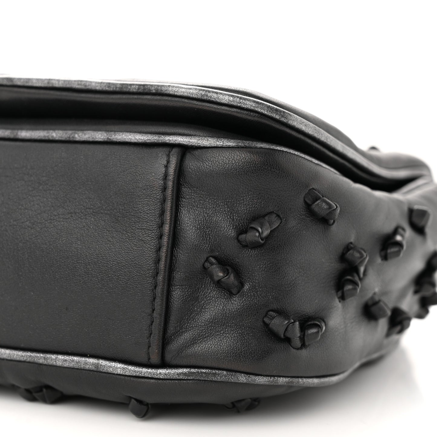 Lambskin Chic Knot Flap Black