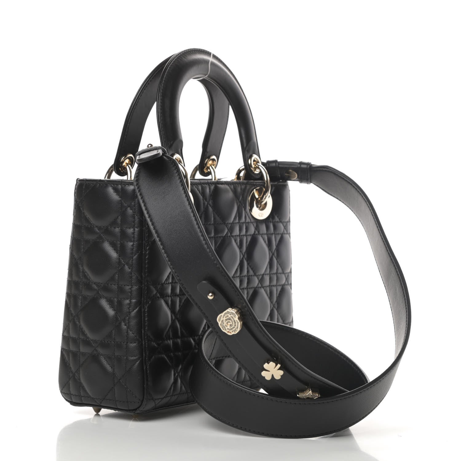 Christian Dior Lambskin Cannage Small My ABCDior Lady Dior Black 3 of 13