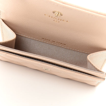 Chanel Caviar Pearl Quilted Coco Candy Flap Card Holder Beige 5 of 9