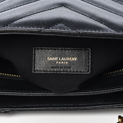 Saint Laurent Grain De Poudre Matelasse Chevron Small Tribeca Shopping Bag Black 8 of 12