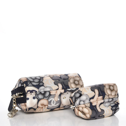 Chanel Nylon Cat Emoticon Cosmetic Pouch Navy 5 of 9