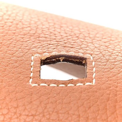 Hermes Taurillon Clemence Jypsiere 28 Gold 12 of 15