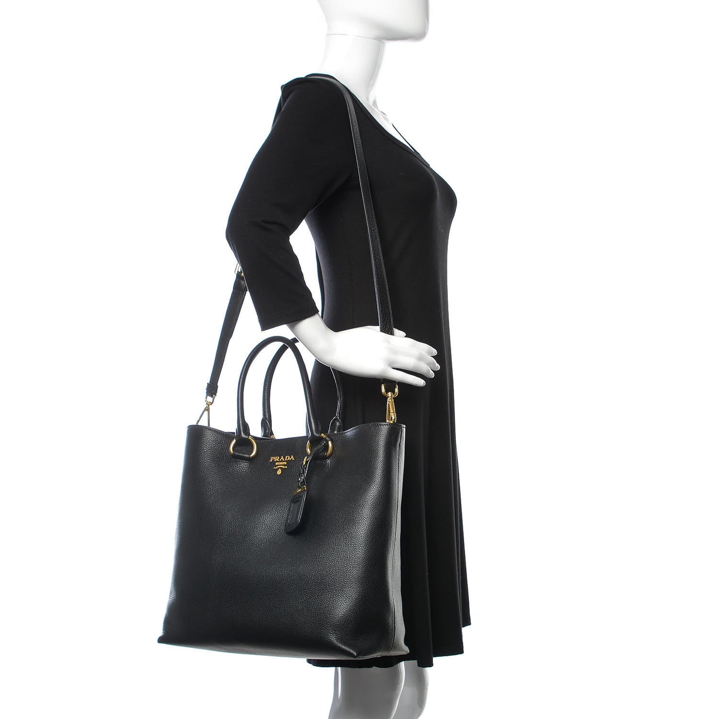 Vitello Phenix Tote Black