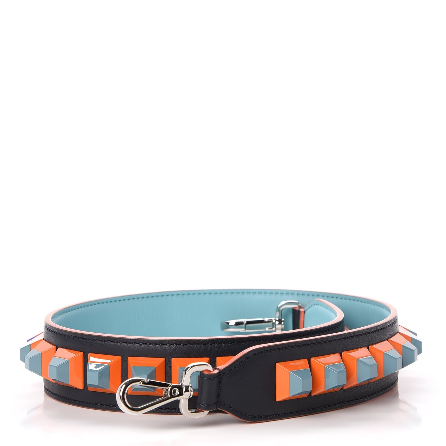 Fendi Calfskin Studded Strap You Navy Multicolor 1 of 8