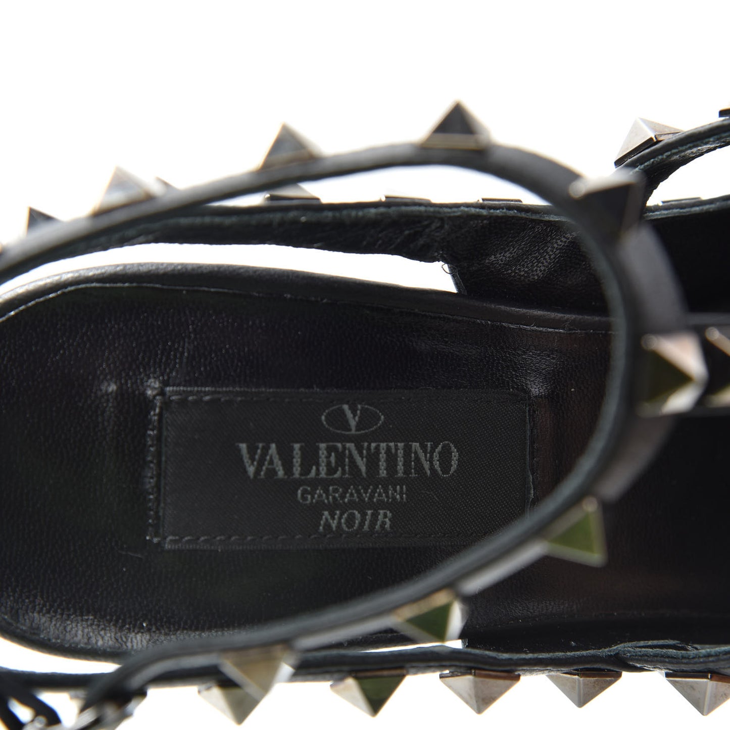 Nappa Rockstud Ankle Strap Pumps 36.5 Black