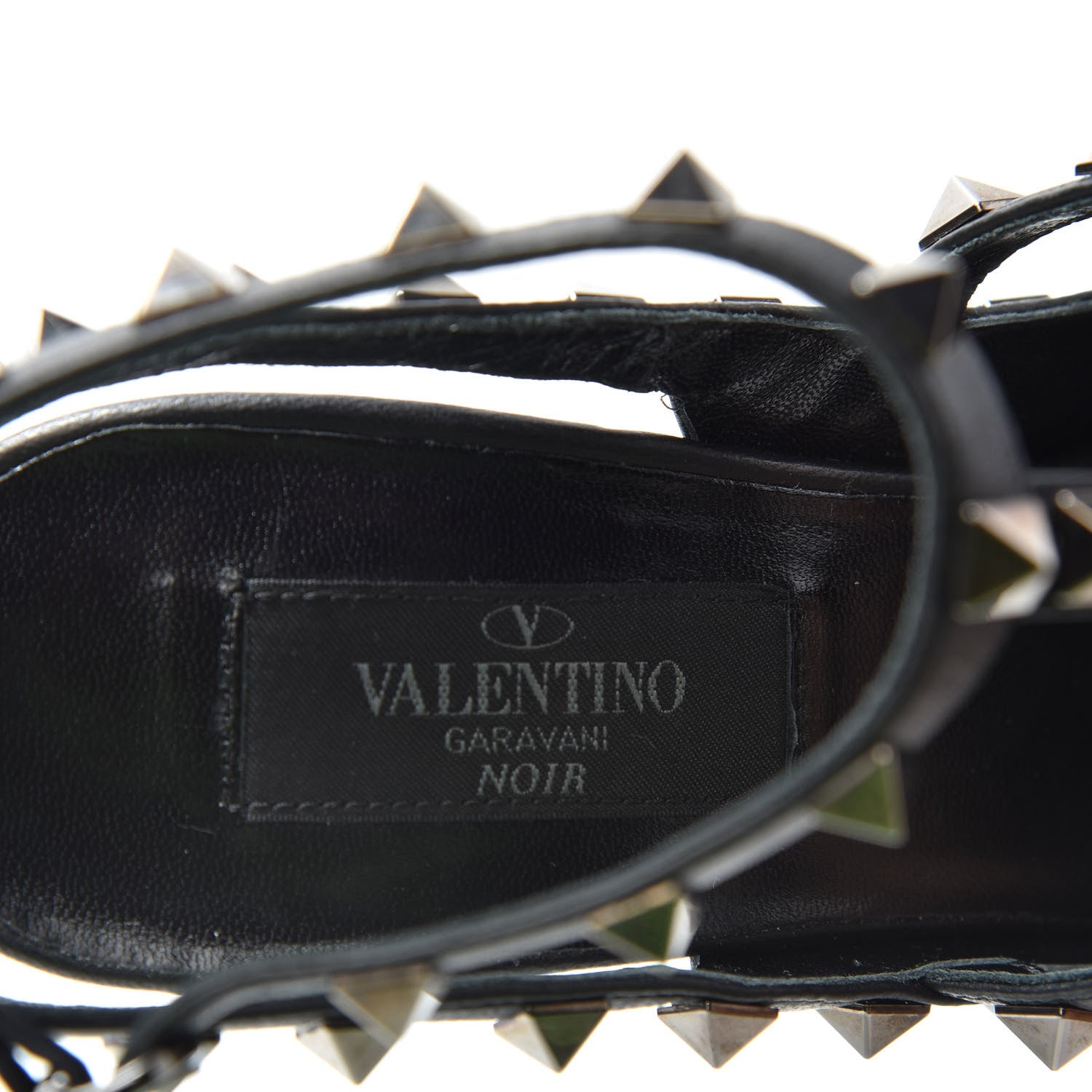 Valentino Garavani Nappa Rockstud Ankle Strap Pumps 36.5 Black 8 of 10