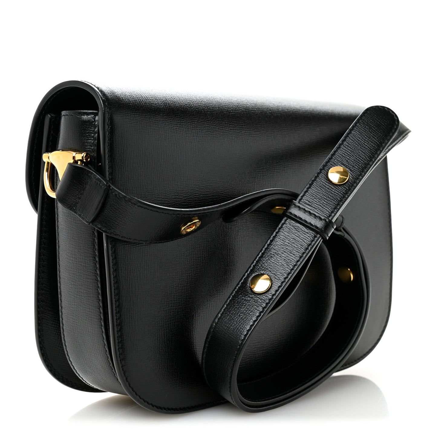 Azalea Calfskin Horsebit 1955 Shoulder Bag Black
