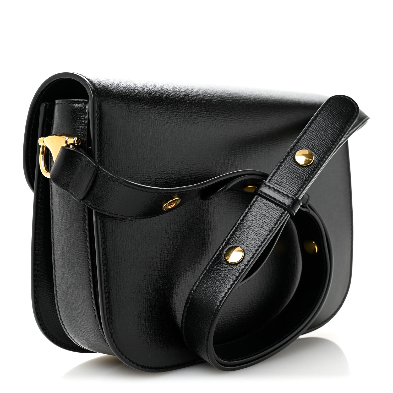 Gucci Azalea Calfskin Horsebit 1955 Shoulder Bag Black 3 of 10
