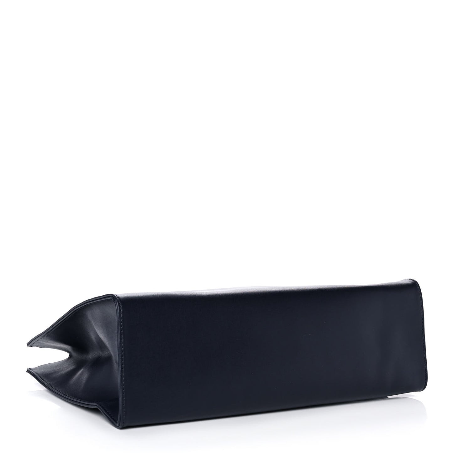 Vegan Leather Medium Shopping Bag Navy