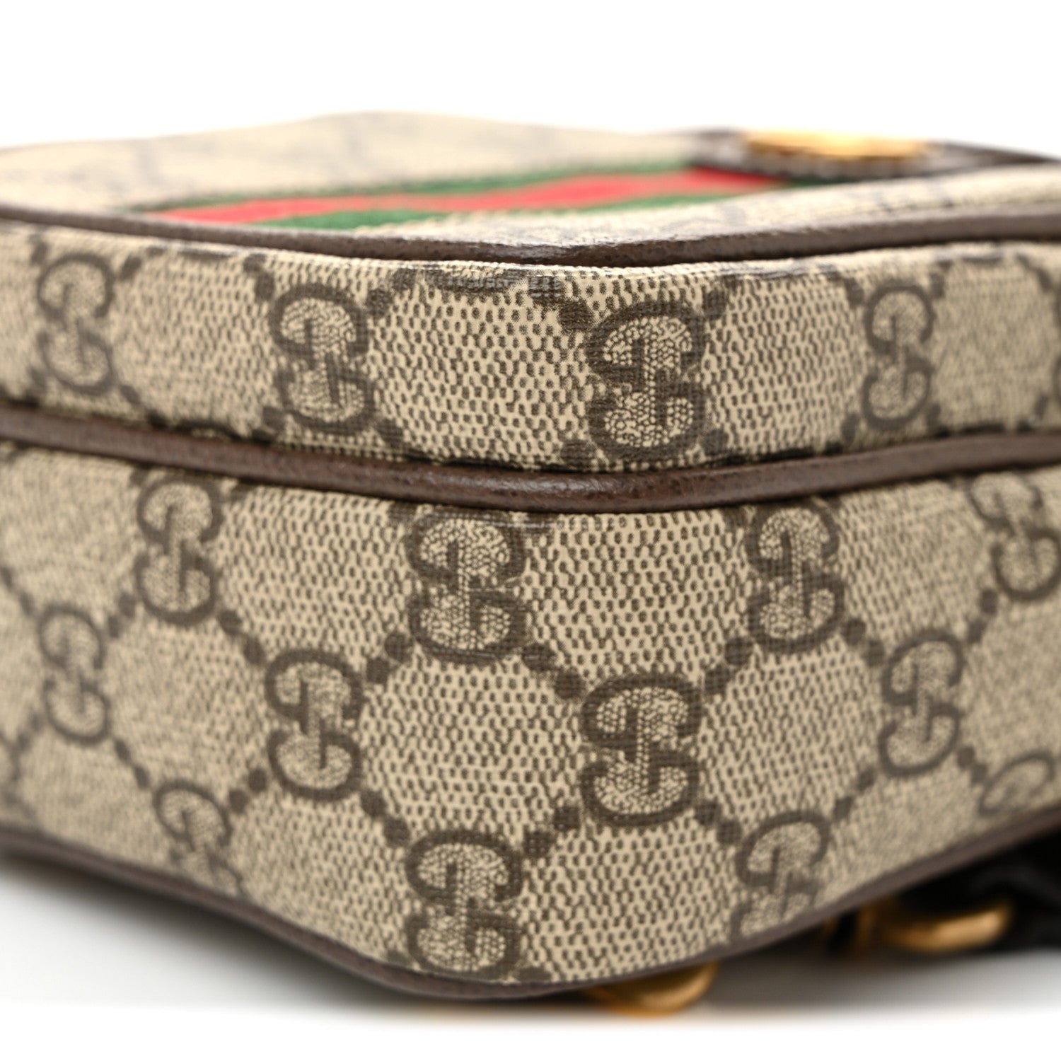 Gucci GG Supreme Monogram Web Mini Ophidia Messenger Brown 10 of 10