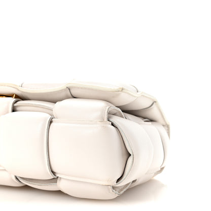 Bottega Veneta Lambskin Maxi Intreccio Padded Chain Cassette Crossbody Bag White 9 of 9