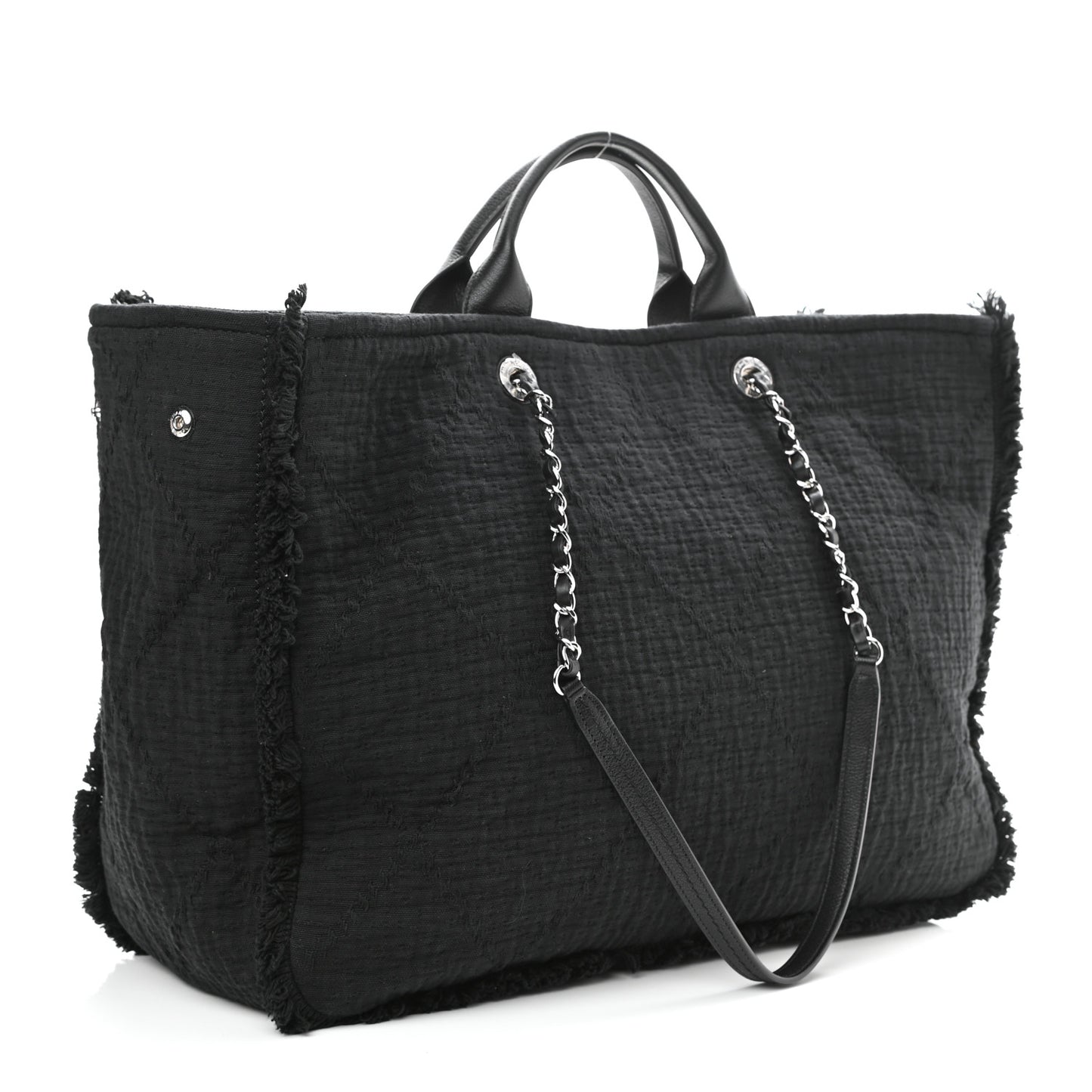 Canvas Extra Large Double Face Shopping Tote Black