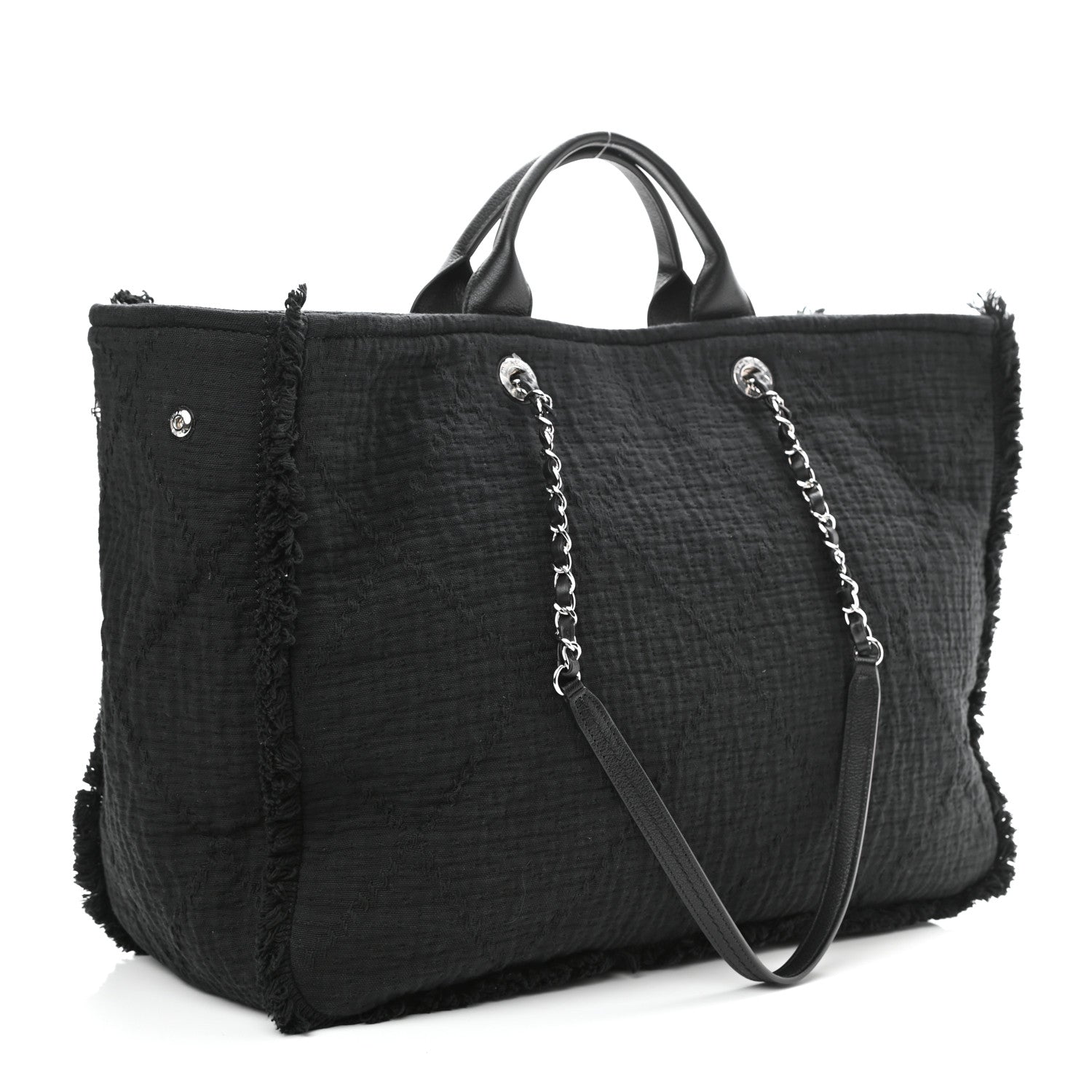 Chanel Canvas Extra Large Double Face Shopping Tote Black 2 of 7
