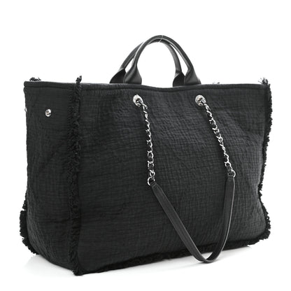 Chanel Canvas Extra Large Double Face Shopping Tote Black 2 of 7