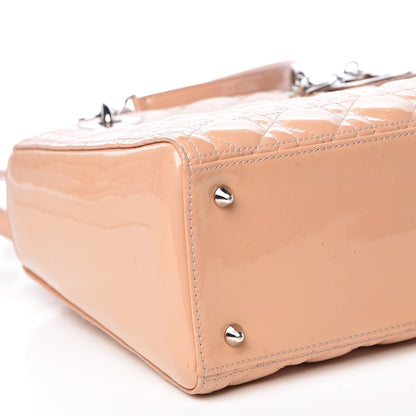 Christian Dior Patent Cannage Medium Lady Dior Beige 17 of 24