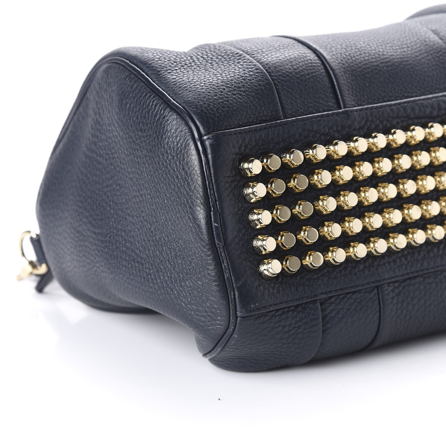 Alexander Wang Pebbled Lambskin Rocco Navy Pale Gold Hardware 6 of 9