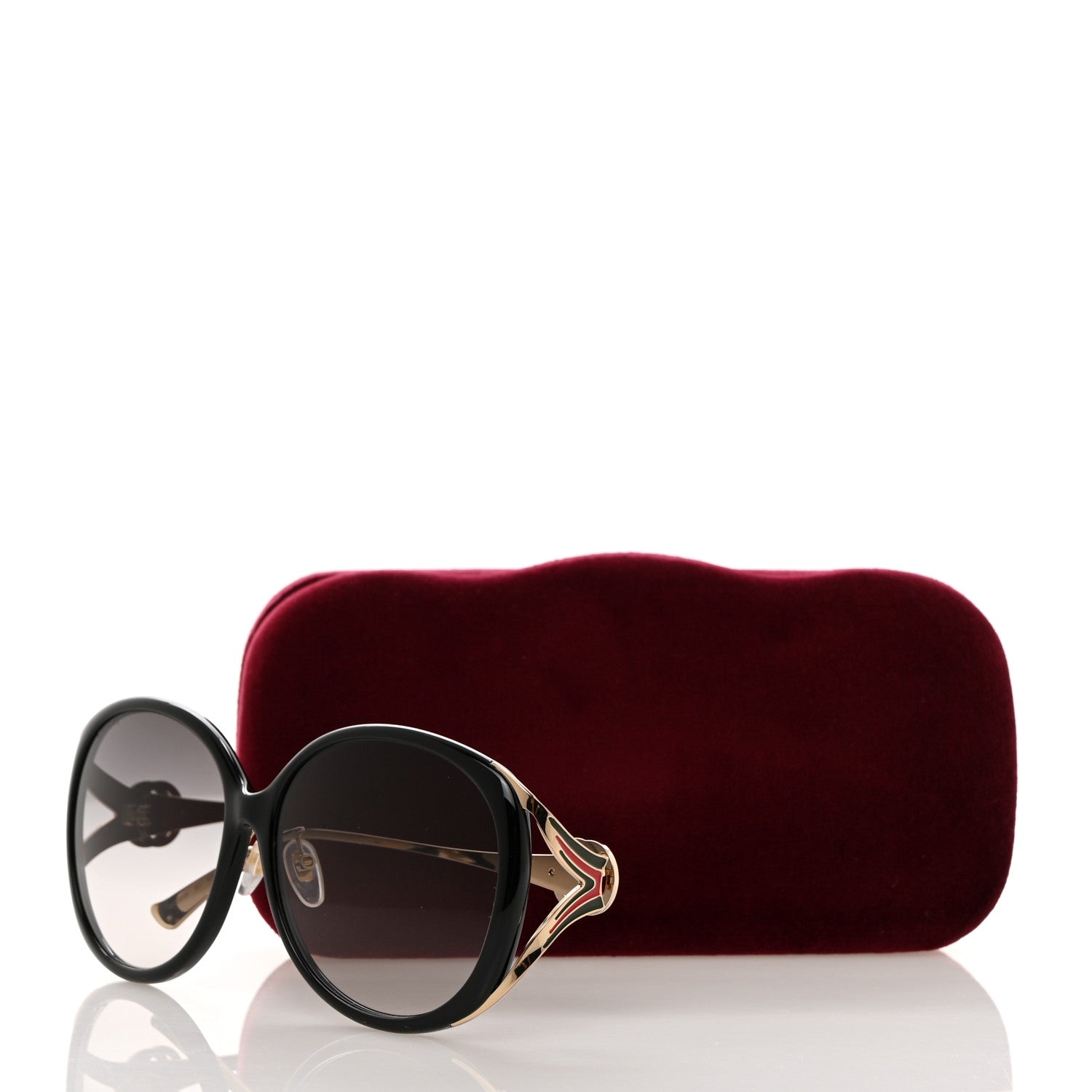 Gucci Round Frame Injected GG0226SK Sunglasses Black 8 of 8