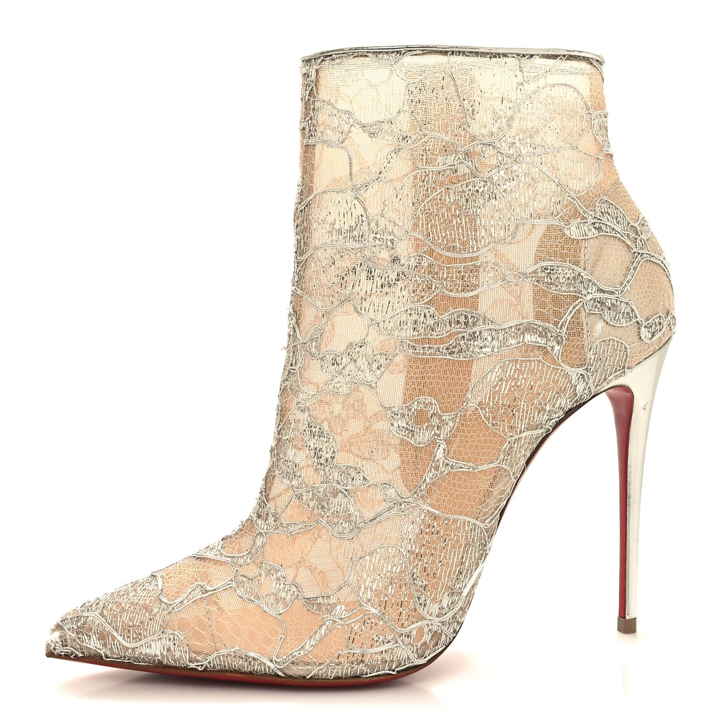 Lace Lurex Specchio Gipsybootie 100 Ankle Boots 39 Silver