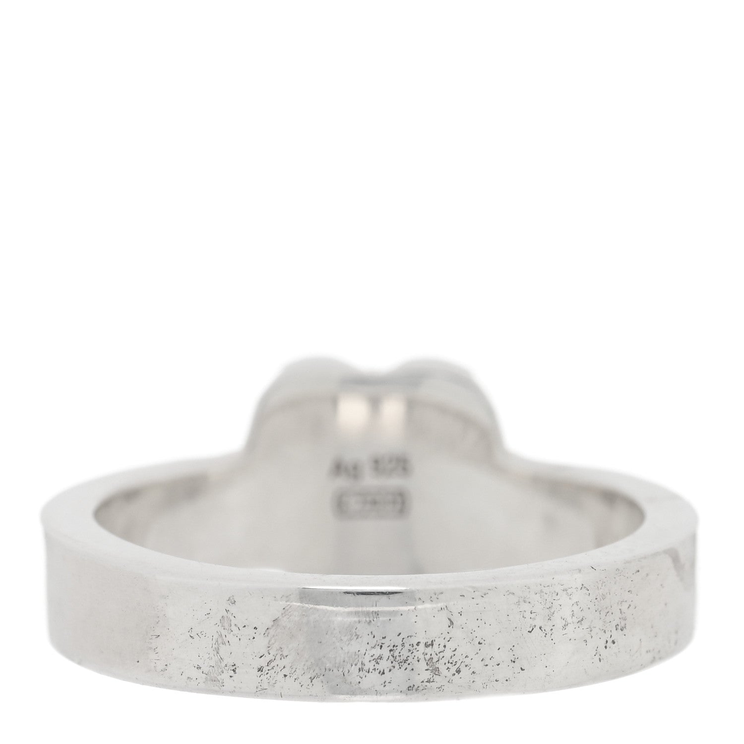 Gucci Sterling Silver Trademark Heart Ring 54 7 3 of 5