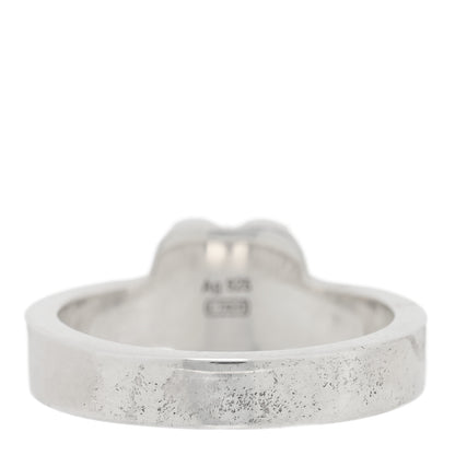 Gucci Sterling Silver Trademark Heart Ring 54 7 3 of 5