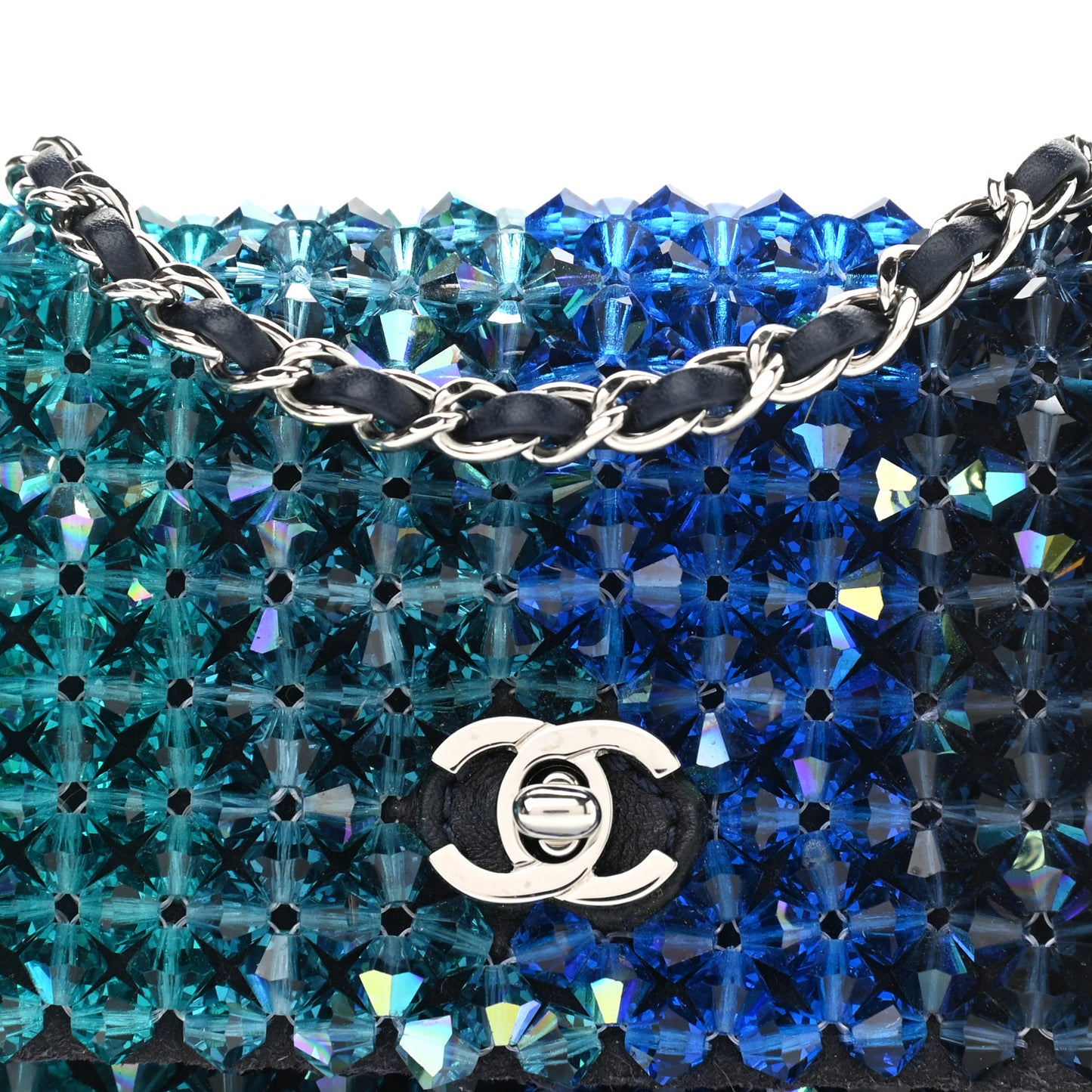 Crystal Mini Flap Blue Green