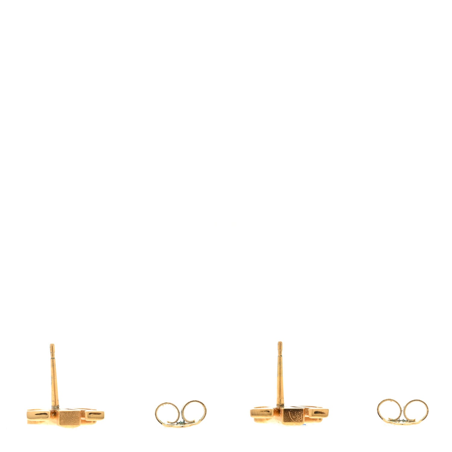 Louis Vuitton Metal LV Iconic Earrings Gold 3 of 4