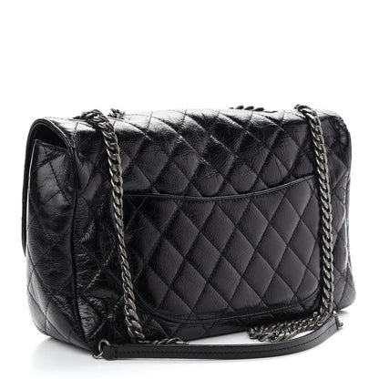 Chanel Shiny Goatskin Quilted Flap Black 3 of 9