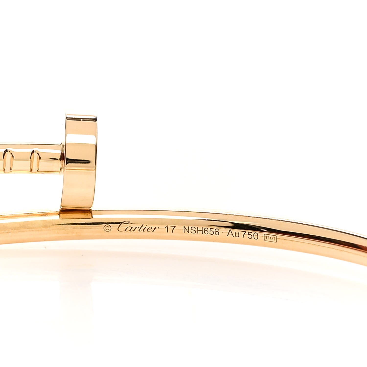 Cartier 18K Yellow Gold Small Juste Un Clou Bracelet 17 3 of 4