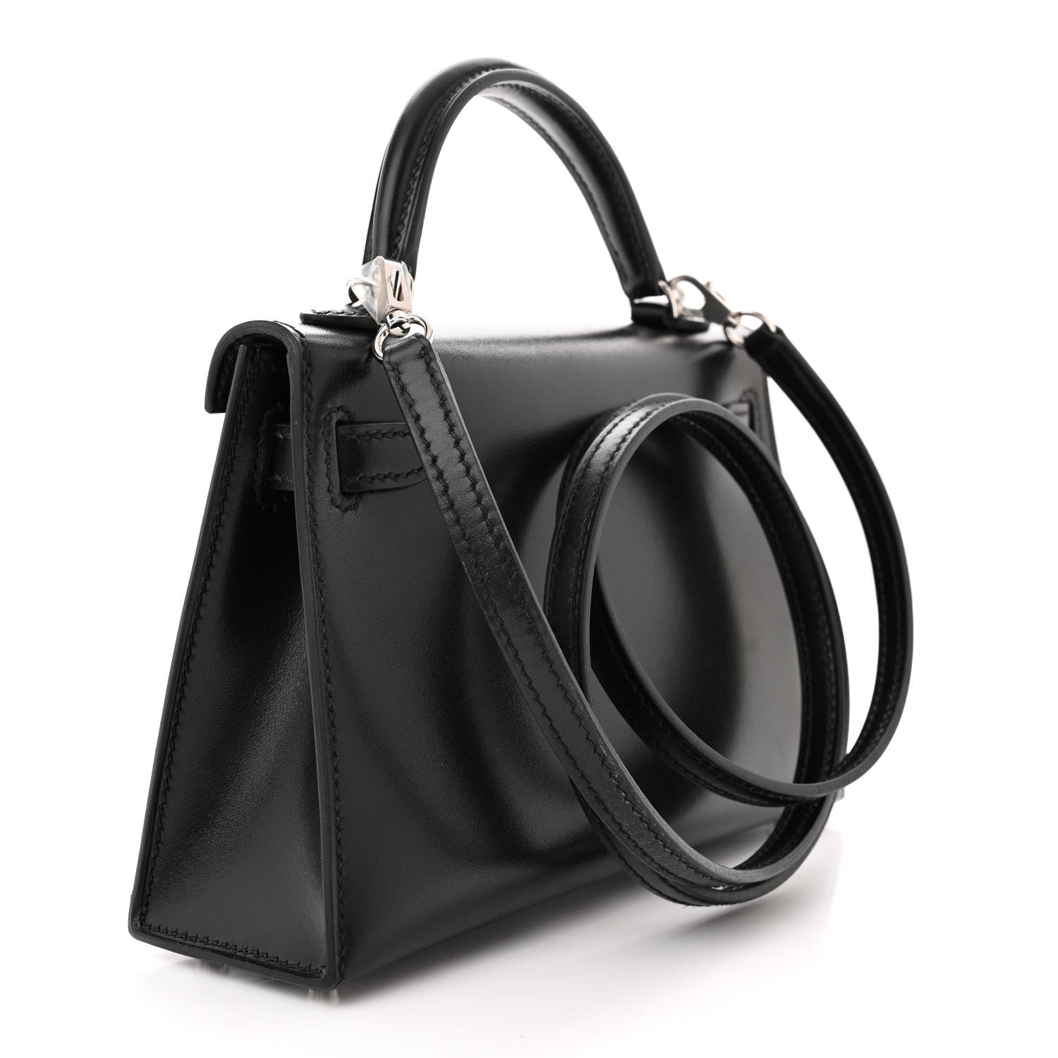 Hermes Box Studded Clouté Mini Kelly Sellier 20 Black 4 of 12