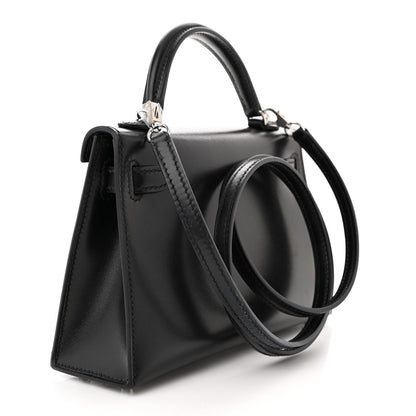Hermes Box Studded Clouté Mini Kelly Sellier 20 Black 4 of 12