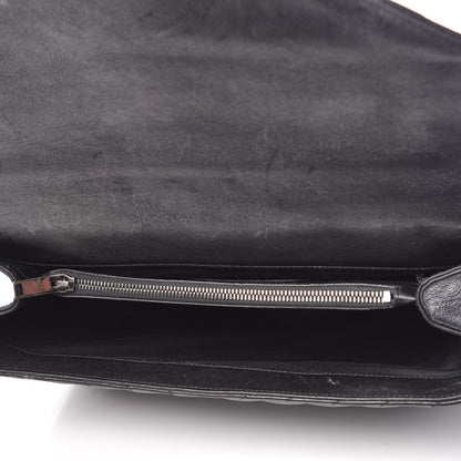 Saint Laurent Sheepskin Matelasse Chevron Monogram Large College Satchel Black 6 of 8