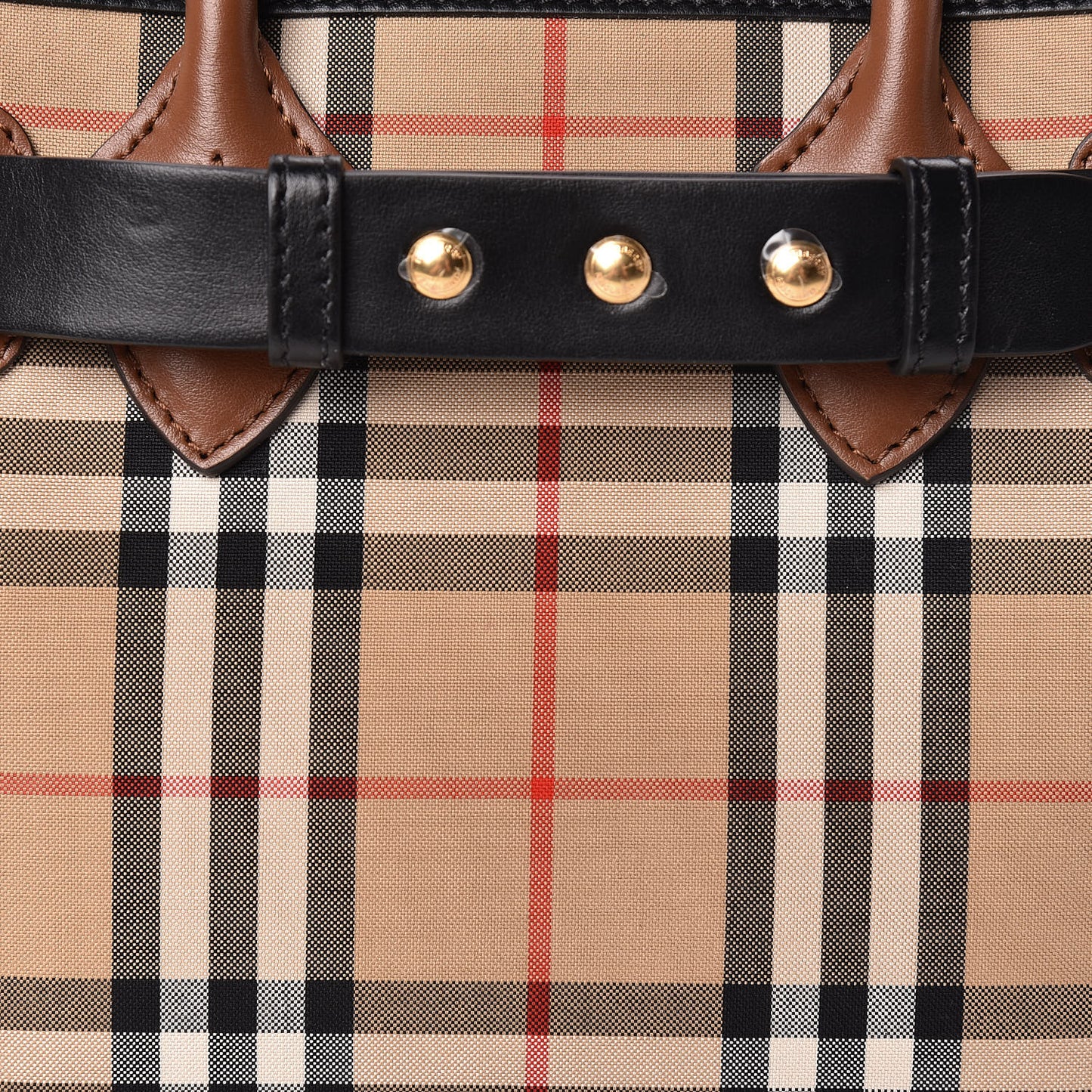 Calfskin Vintage Check Triple Stud Mini Belt Bag Archive Beige